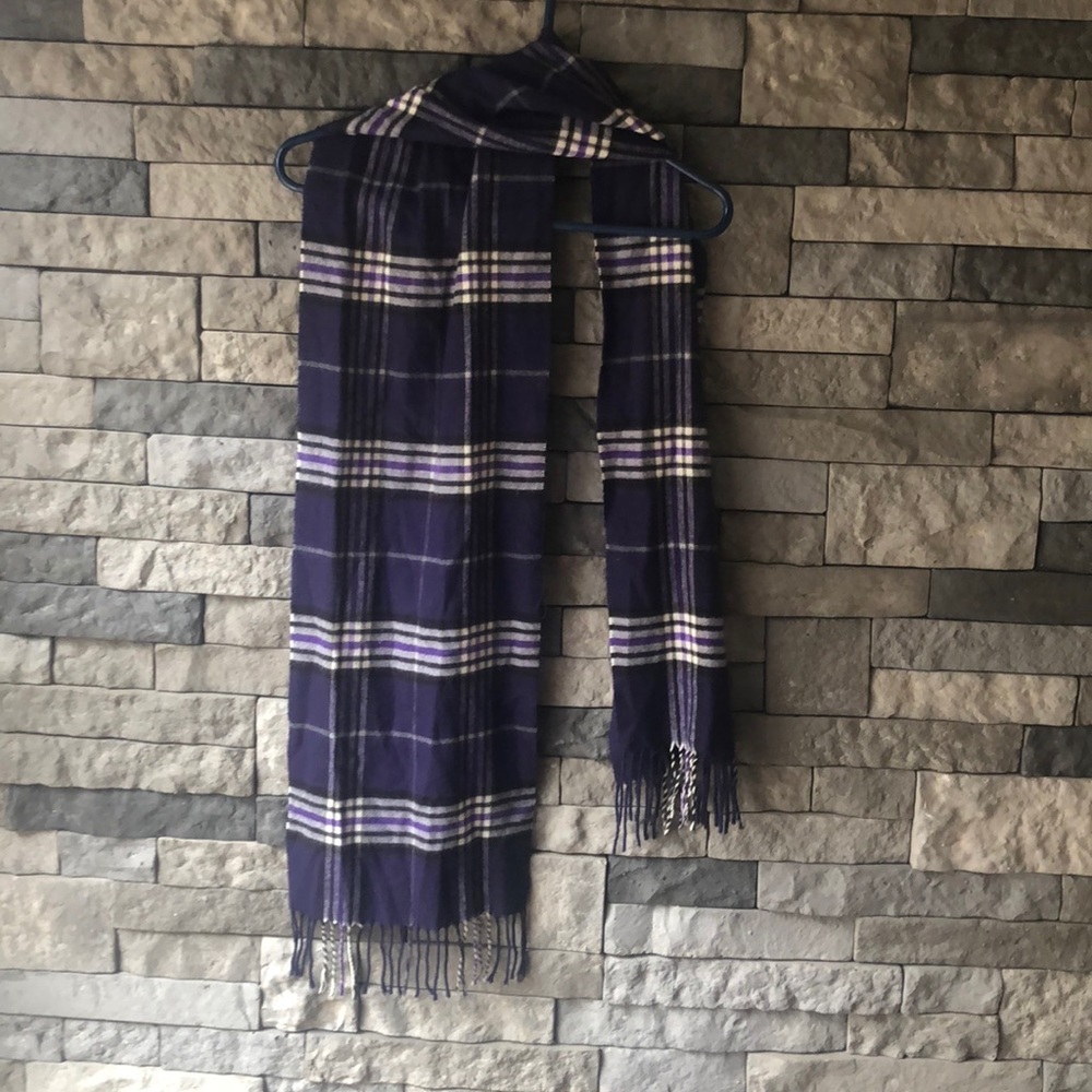 Purple Plaid Winter Scarf